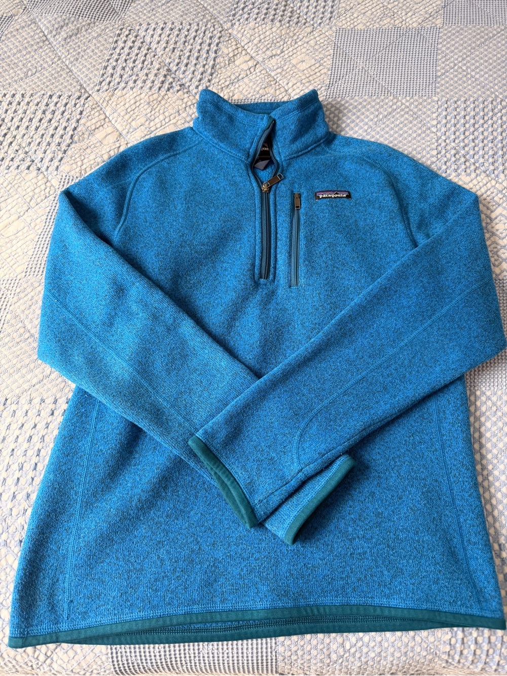 Patagonia Teal and Bright Blue Fleece Jacket